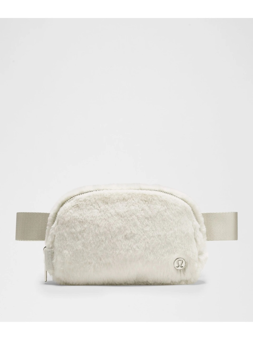 lululemon everywhere belt bag plush fleece bone silver